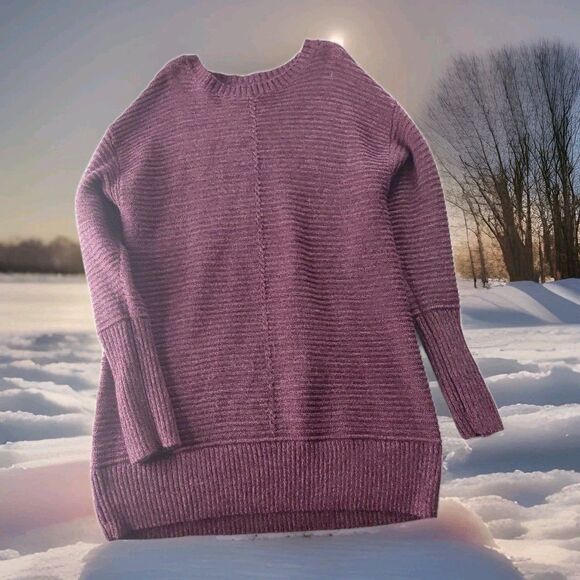 Nine West XL Ribbed Sweater Dress/Tunic Long Sleeve Round Neck - Picture 2 of 9